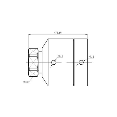 Leak Cable Connector 7/16M-1-5/8"R